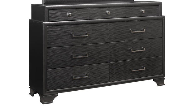 English Elm CIVIC Solid Wood 5pc Full Bedroom Set with Built‑In Storage Drawers, Slatted Base & Felt Lined Drawers Gray 30.04 L x 19.8 W x 15.63 H B201S00245