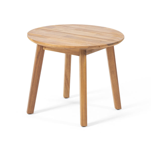 English Elm Christopher Knight Home® - Outdoor Acacia Wood Side Table — Round Teak Finish, Geometric Queen-Size Frame, Durable Patio Accent (22" x 22" x 18") 68627.00