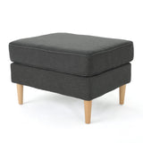 Christopher Knight Home® - Noble House - Milton Mid Century Modern Dark Grey Fabric Ottoman