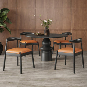 English Elm Weave Dining Chairs Set Of 2 - Handwoven Seat & Solid Oak Frame For Timeless Mid-Century Style T3623P371950-GIGA