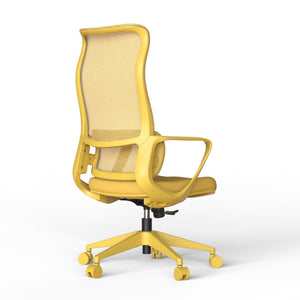 English Elm Ergonomic High Back Mesh Office Chair with Adjustable Lumbar Support and Molded Foam Seat Yellow W5280P463570