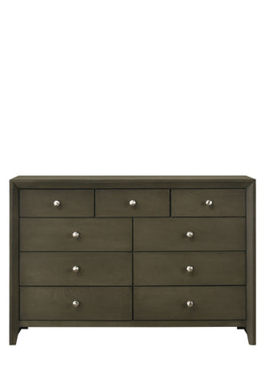 English Elm Ilana Gray Finish Dresser with 9 Spacious Drawers, English Dovetail Construction & Smooth Glides B2726P261905