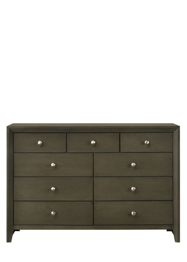 English Elm Ilana Gray Finish Dresser with 9 Spacious Drawers, English Dovetail Construction & Smooth Glides B2726P261905
