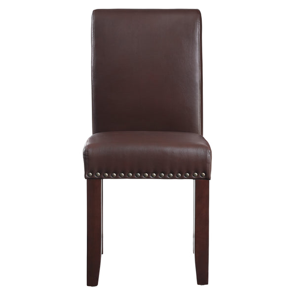 OSP Home Furnishings Parsons Dining Chair Cocoa Faux Leather