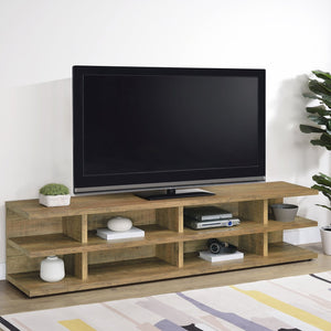 English Elm Starnes 78-inch 2-tier TV Stand with Cord Management Open Shelves Modern Engineered Wood Design Mango color B062P375412