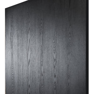 English Elm 36 in Black Textured Melamine Flush Interior Door Slab with Mdf Core Modern B2763P486369