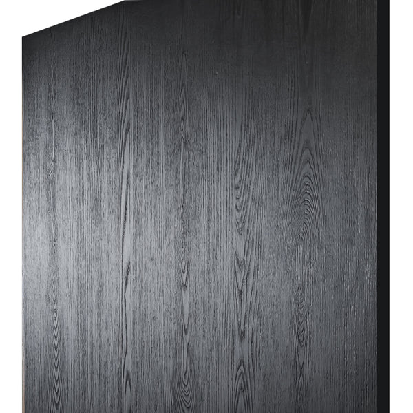 English Elm 36 in Black Textured Melamine Flush Interior Door Slab with Mdf Core Modern B2763P486369