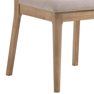 English Elm Aruk Upholstered Dining Chair Set Curved Back Tapered Wood Legs Transitional Style B056P417077