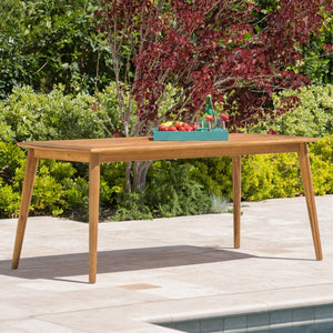 Christopher Knight Home® - Noble House - Sunqueen Teak Finish Acacia Wood Outdoor Dining Table