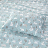 True North by Sleep Philosophy Cozy Flannel Casual Printed Sheet Set TN20-0265 Blue Polar Bears