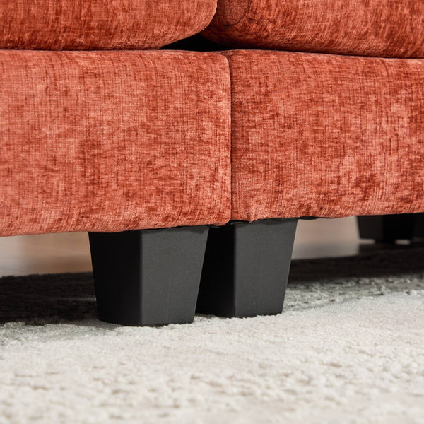 English Elm Cloud Modular Armless Seat Unit Chenille Upholstered Cushion for Modern Living Spaces Orange W1143P378591