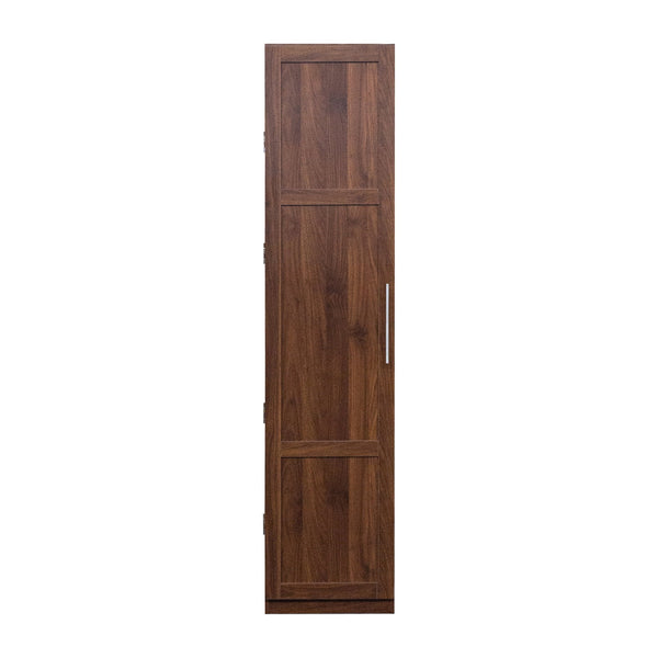English Elm Kitchen Pantry Cabinet Walnut Tall Freestanding Storage with Shelves and Doors W331P426747