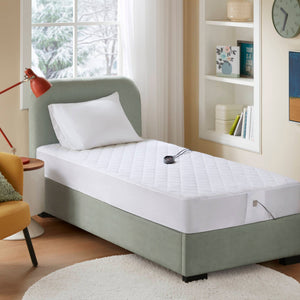 JLA Home Beautyrest - Heated Mattress Pad with Secure Comfort Tech — 5 Heat Settings, Quilted Soft Top, 10H Auto Shut-Off 80 L x 39 W x 0.8H BR55-0671