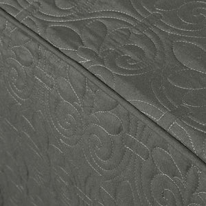 JLA Home Madison Park - 3 Madison Park Quebec Quilted Bedspread Set with Split-Corner Pleats, Box Stitching & Antimicrobial Protection Dark Grey MP13-6474