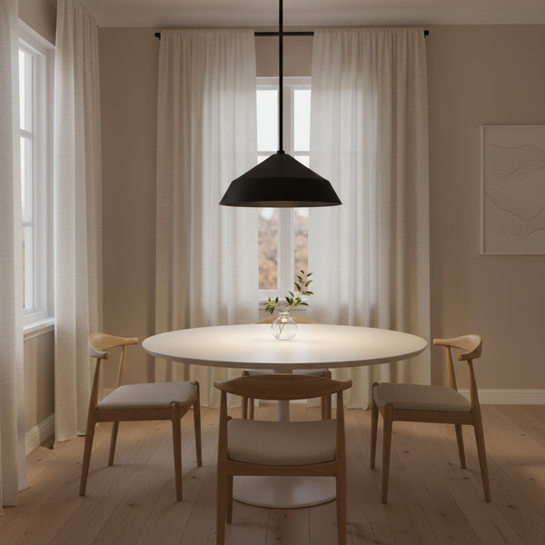 English Elm 14 Inch Matte Black Integrated Led Pendant Dimmable Etched Glass Kitchen Fixture B370P399324