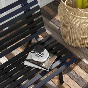 English Elm Outsunny 48.5" Lightweight Aluminum Garden Bench, Stylish Outdoor Seating For Patios And Lawns W2225P174080-GIGA