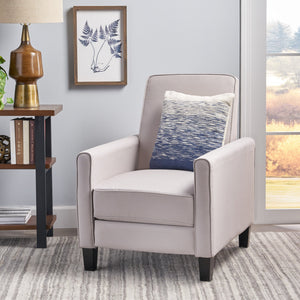 English Elm Christopher Knight Home® - Grey Linen Push Back Chair with Plush Padding, Ergonomic Recline, Breathable Fabric & Durable Frame (97) 52422.00FDGRY