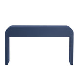 English Elm Trexm Unique Modern Rounded Silhouette and Smooth Surface Console Table With 2 Drawers For Living Room and Entryway(Navy Blue)