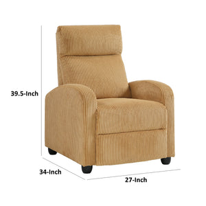 English Elm Pary Push Back Recliner in Sage Ribbed Corduroy with Pocket Coil Foam Support Yellow+Black B056P412637