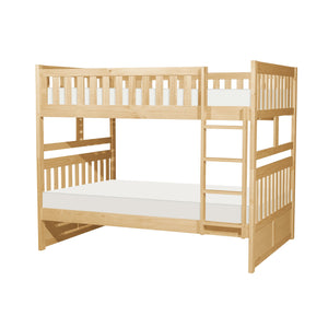English Elm Bunk Bed Twin Over Full Solid Pine Frame with Guard Rails for Youth Bedroom B011S02417