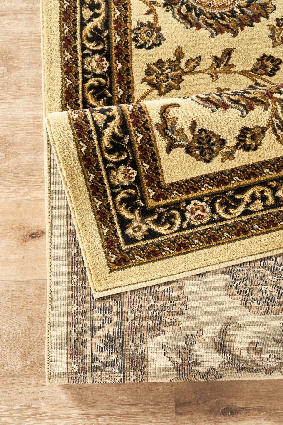 English Elm Classic Cream Traditional Area Rug Low Pile Living Room Dining Floor Accent B186P452279