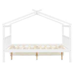 English Elm Twin House Bed Solid Pine Kids Cottage Frame with Storage Drawers Imaginative Room N708P309247K