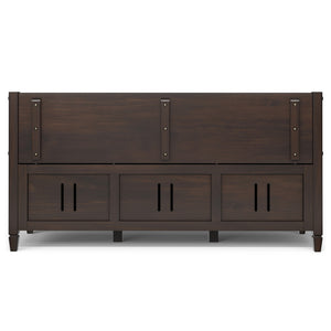English Elm Connaught Wide Entryway Storage Bench - Handcrafted Dark Chestnut Wood With Spacious Storage & Seating B136P203417