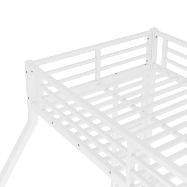 English Elm Twin Xl Solid Pine Loft Bed with Built-in Led Lighting and Storage Shelves W1580S00431