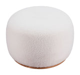 Amber Ottoman Cream 110085 Zuo Modern