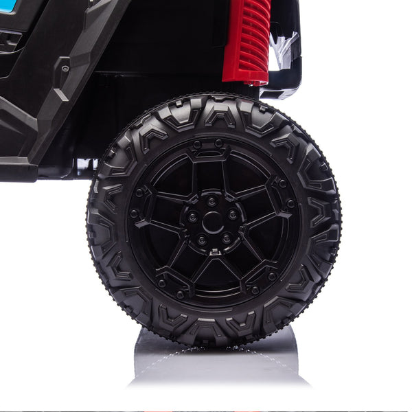 English Elm 24v 400w Kids Electric Utv Ride on with Remote Bluetooth Led Suspension Cockpit Blue W1578P284296