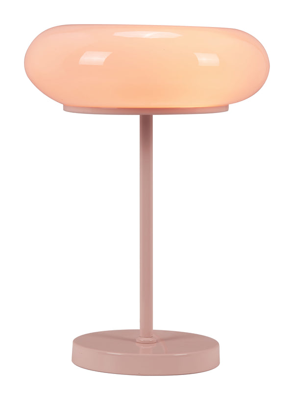 Zuo Modern Munk Table Lamp Pink - Modern Design, Chic Aesthetic, Versatile Lighting For Any Contemporary Space Pink Pvc,Steel 56179-zuo-modern