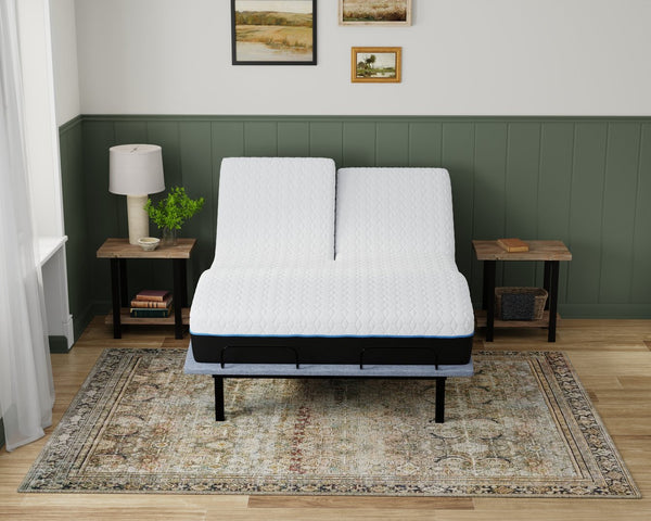 English Elm Copper Infused Split King Memory Foam Mattress with Gel Cooling and Pressure Relief B337P292883