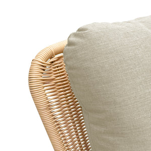 English Elm Contemporary Wicker Rocking Chair Pe Rattan Weave Wooden Frame Plush Cushions Patio Beige N767P229004N