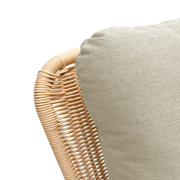 English Elm Contemporary Wicker Rocking Chair Pe Rattan Weave Wooden Frame Plush Cushions Patio Beige N767P229004N