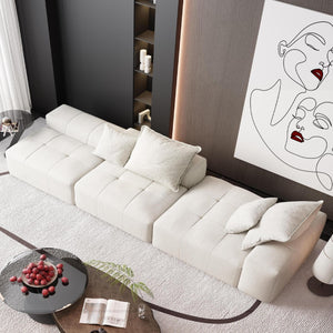 English Elm Modern Oversized Modular Sectional Sofa With Soft Chenille Fabric, Customizable Layout & 4 Pillows W1885S00057