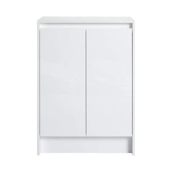 English Elm 72" Freestanding Vanity Combination With Soft-Closing Drawers, Glossy White Storage Solution For Modern Bathrooms W999S00429