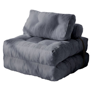 English Elm Modular Floor Sectional Corduroy Sofa Bed Low Profile Convertible for Studio Living Grey W3737P426643