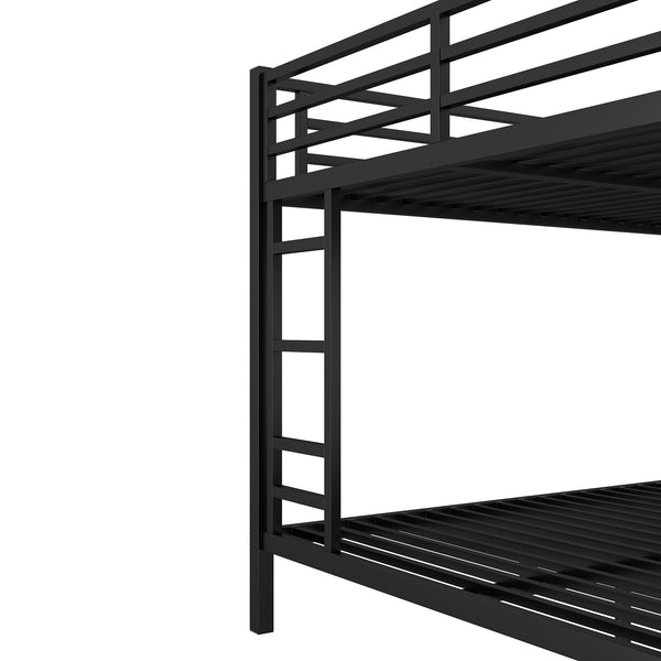 English Elm Metal Queen Over Queen Bunk Bed For Teens & Adults - Sturdy, Space-Saving, Noise-Reducing Design! W1580S00488