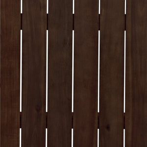 English Elm Rectangular Acacia Wood Outdoor Dining Table Seats 6 with Slatted Top for Patio Dark Brown N768P374498B