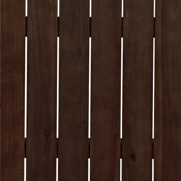 English Elm Rectangular Acacia Wood Outdoor Dining Table Seats 6 with Slatted Top for Patio Dark Brown N768P374498B