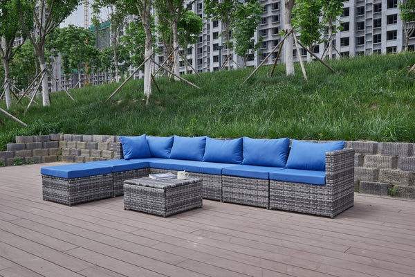 English Elm Patio Sofa With Plush Cushions - Weather-Resistant, Durable Outdoor Seating For Stylish Relaxation B205S00064-GIGA