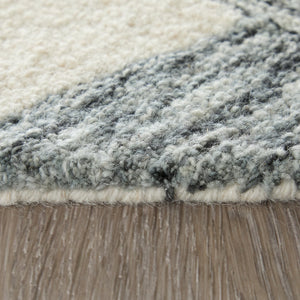 Feizy Rugs Wallace Hand-tufted Wool Rug - Durable Geometric Design For Contemporary And Traditional Spaces Gray,Ivory Wool Wal8a42fgry000f00