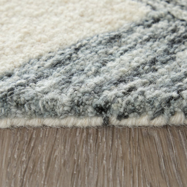 Feizy Rugs Wallace Hand-tufted Wool Rug - Durable Geometric Design For Contemporary And Traditional Spaces Gray,Ivory Wool Wal8a42fgry000f00