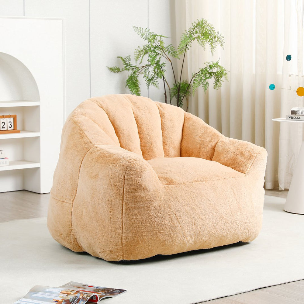 English Elm Bean Bag Chair - Luxuriously Plush Foam Sofa With Armrests, Non-Slip Base For Living Room & Bedroom Comfort W2200P313807