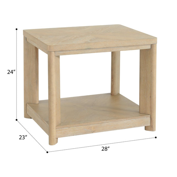 English Elm Wallace & Bay - Tan End Table – Stylish Sand Dune Accent For Living Room, Bedroom, Or Office – Durable Wood Design B2709P212395-GIGA