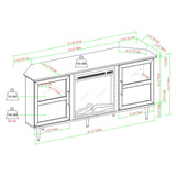 English Elm Walker Edison - Modern Angled-Side Fireplace Corner Tv Stand For Tvs Up To 10015” – Dark Walnut