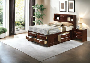 English Elm Ireland Espresso Finish Platform Bed With Ample Storage For Organized, Stylish Bedrooms B2726S00393