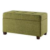 OSP Home Furnishings Storage Ottoman Green