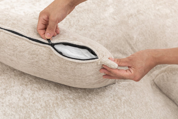 English Elm 103" Modern Modular L-Shaped Sectional Couch - Cloud-Like Comfort, No Assembly, Premium Chenille Upholstery W1170S00039