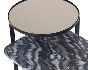 Rivas Side Table - Grey Marble 106812 Sunpan